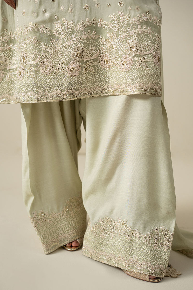 MINTY PALE -3PC (SHIRT, TROUSER & DUPATTA)