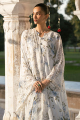 WHITE TULIP-3PC (SHIRT, TROUSER & DUPATTA)