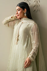 MINTY PALE -3PC (SHIRT, TROUSER & DUPATTA)