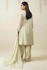 MINTY PALE -3PC (SHIRT, TROUSER & DUPATTA)