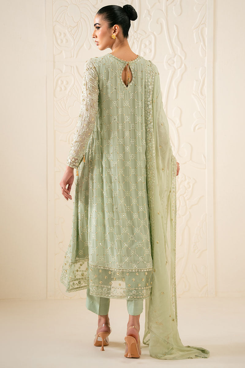 SAGE SERENITY-3PC CHIFFON EMBROIDERED PRET
