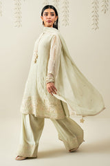 MINTY PALE -3PC (SHIRT, TROUSER & DUPATTA)