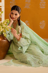 PEPPER MINT-3PC CHIKANKARI SUIT