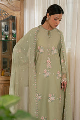 FLORAL HUSH- 3PC EMBROIDERED LAWN SUIT