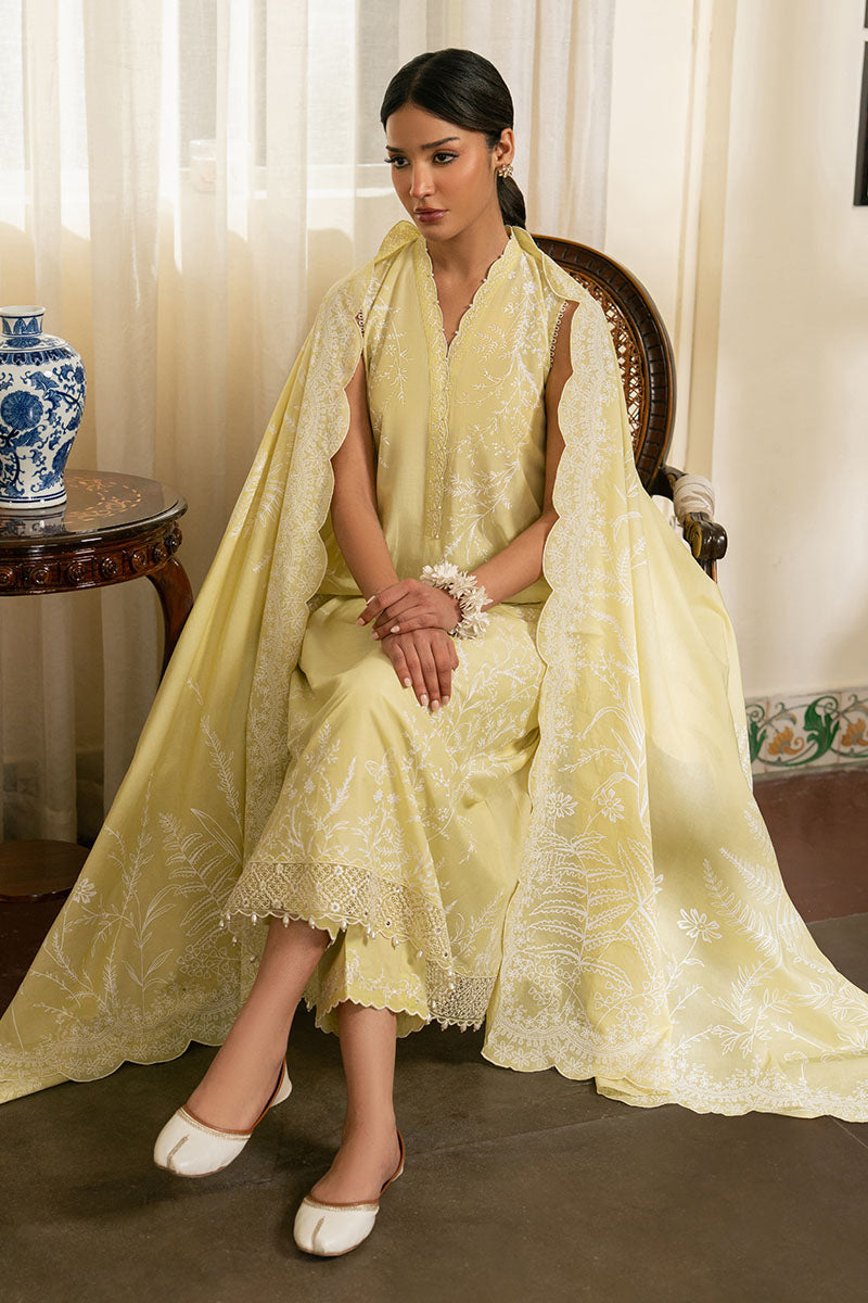 MELLOW GREEN- 3PC EMBROIDERED LAWN SUIT