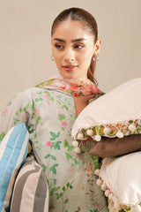 MINTY GLOW-3 PIECE PRINTED LAWN SUIT