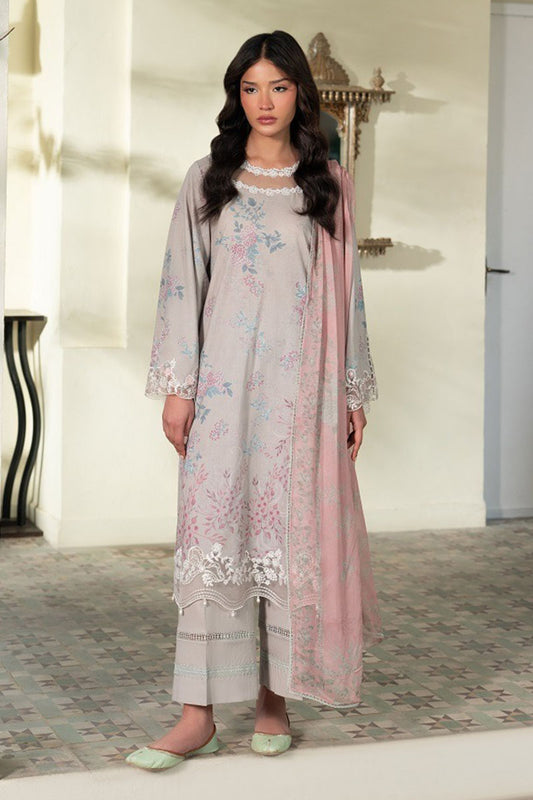 CRYSTAL SPLASH- 3PC EMBROIDERED LAWN SUIT