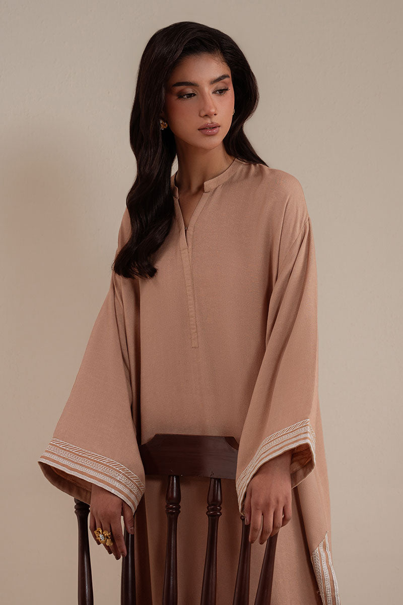 SUNSET OCHRE EMBROIDERED SHIRT