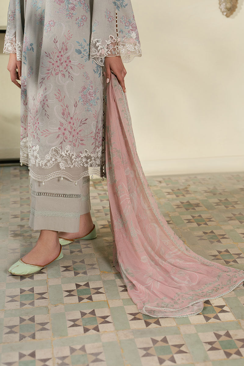 CRYSTAL SPLASH- 3PC EMBROIDERED LAWN SUIT