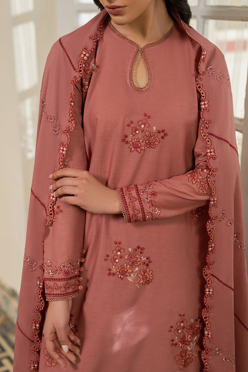 RUSTIC MEADOW- 3PC EMBROIDERED LAWN SUIT