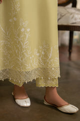 MELLOW GREEN- 3PC EMBROIDERED LAWN SUIT