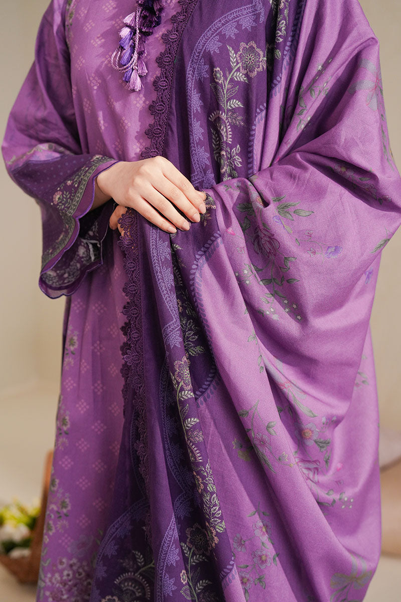 DEEP CARNATION-3 PIECE PRINTED LAWN SUIT