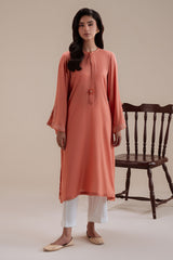 CARAMEL GLOW DYED LAWN SHIRT