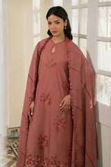 RUSTIC MEADOW- 3PC EMBROIDERED LAWN SUIT