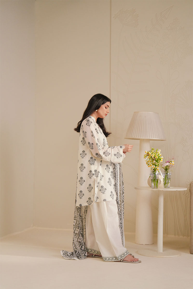 IKAT ESSENCE-3 PIECE PRINTED LAWN SUIT