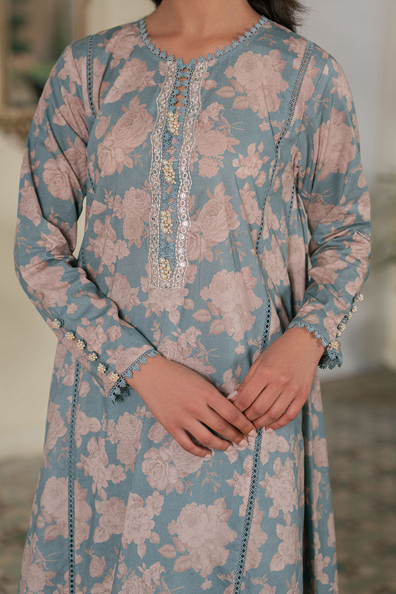 DUSK BLOOM- 3PC EMBROIDERED LAWN SUIT