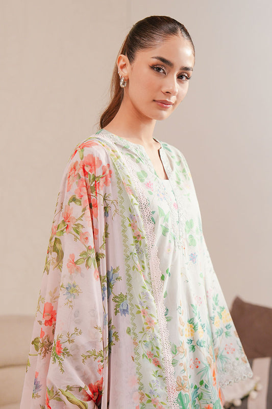 MINTY GLOW-3 PIECE PRINTED LAWN SUIT