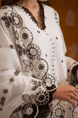 PRISTINE NOIR-3PC CHIKANKARI SUIT