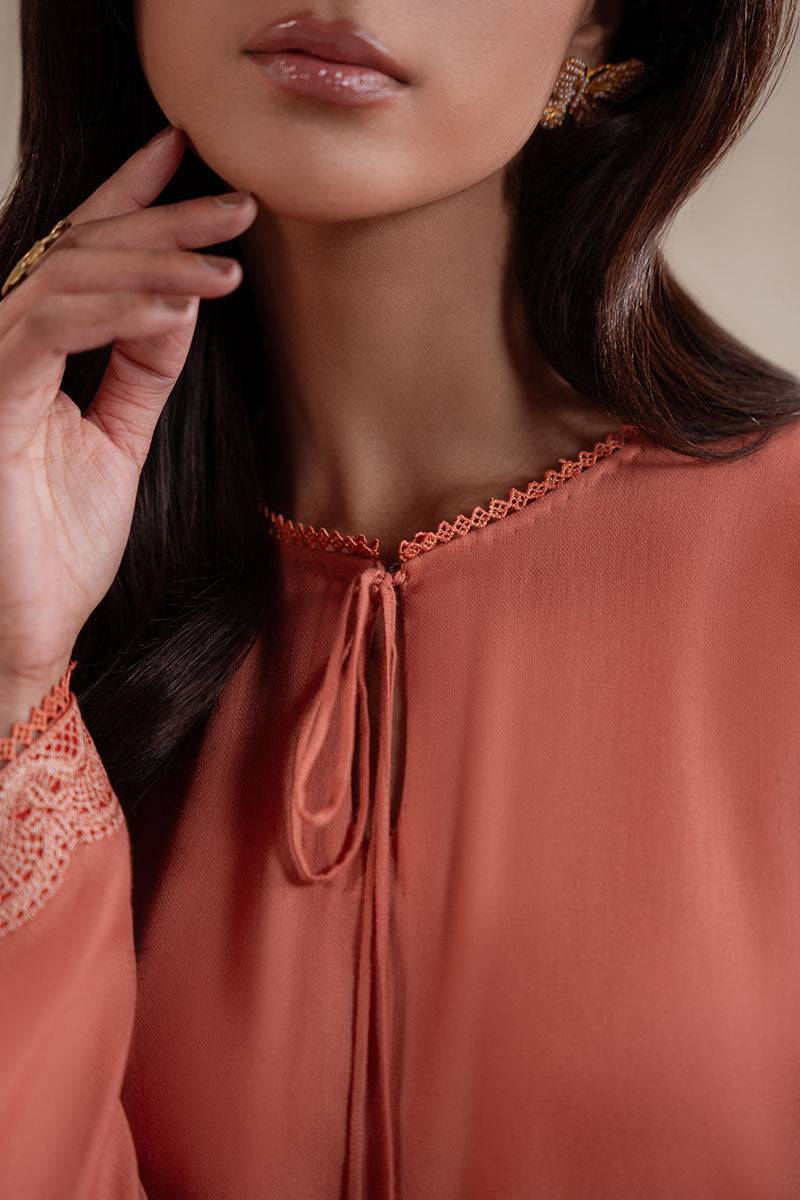 CARAMEL GLOW DYED LAWN SHIRT