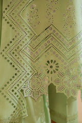 PEPPER MINT-3PC CHIKANKARI SUIT