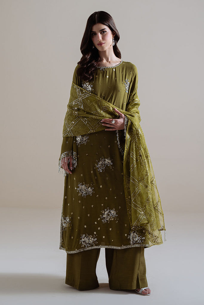 GLEAM LUXE-3PC SILK EMBROIDERED SUIT