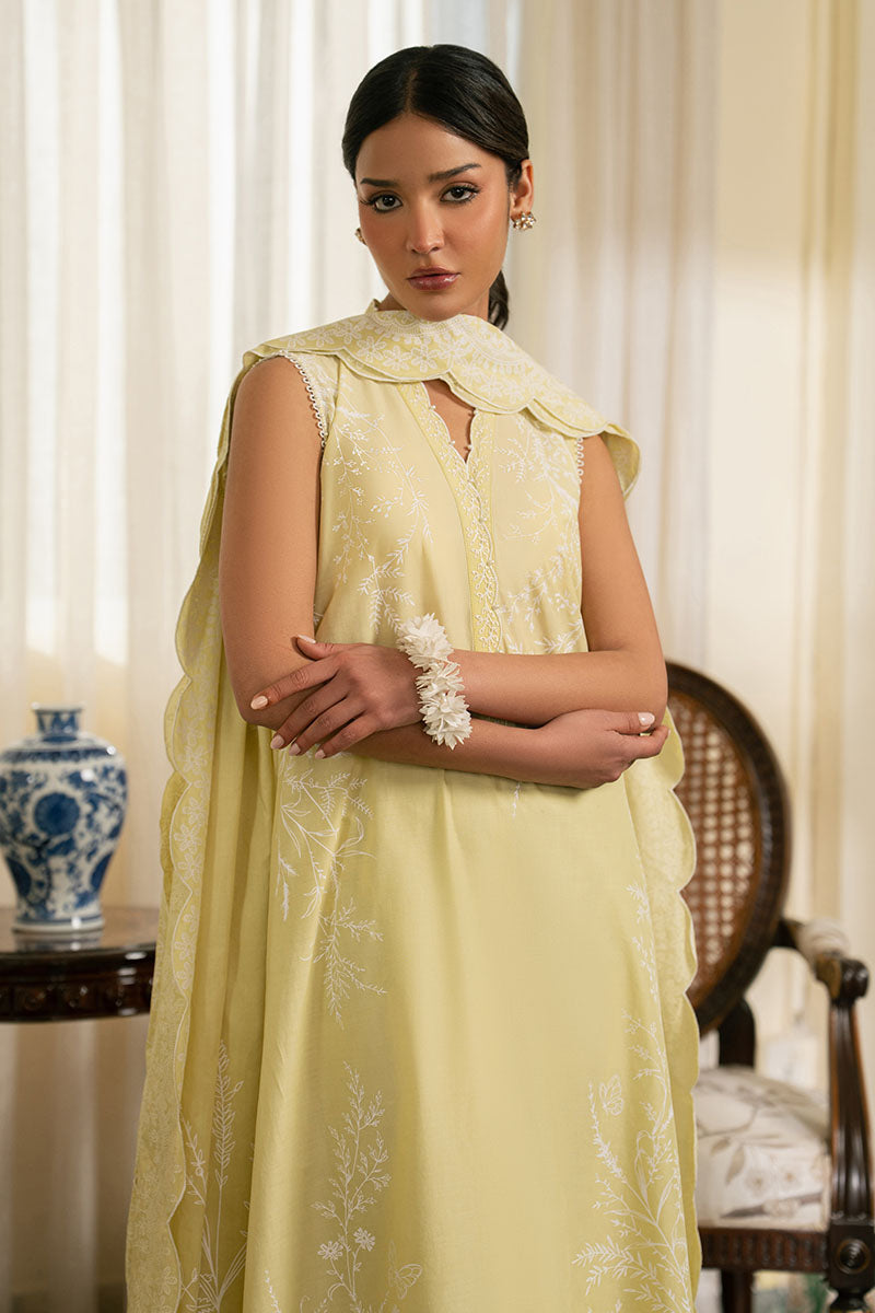 MELLOW GREEN- 3PC EMBROIDERED LAWN SUIT