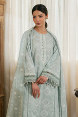 SAGE REVERIE- 3PC EMBROIDERED LAWN SUIT