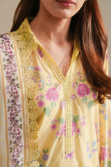 PASTEL BLOOM-3 PIECE PRINTED LAWN SUIT