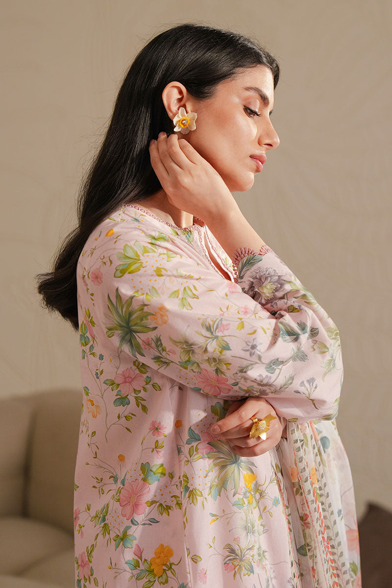 CORAL WAVE-3 PIECE PRINTED LAWN SUIT