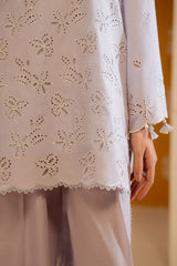 LAVENDER ASH-3PC CHIKANKARI SUIT