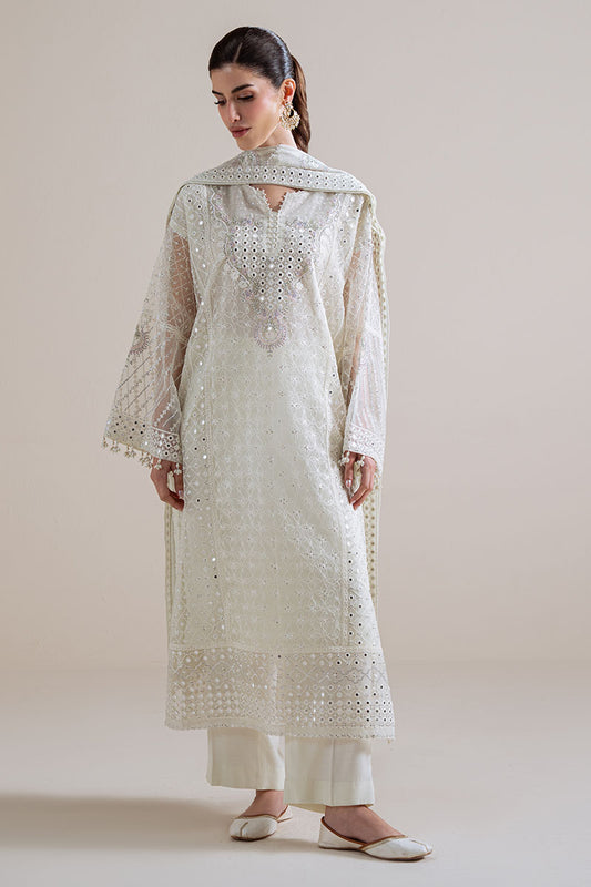 PEARL MIRAGE-4PC ORGANZA EMBROIDERED SUIT