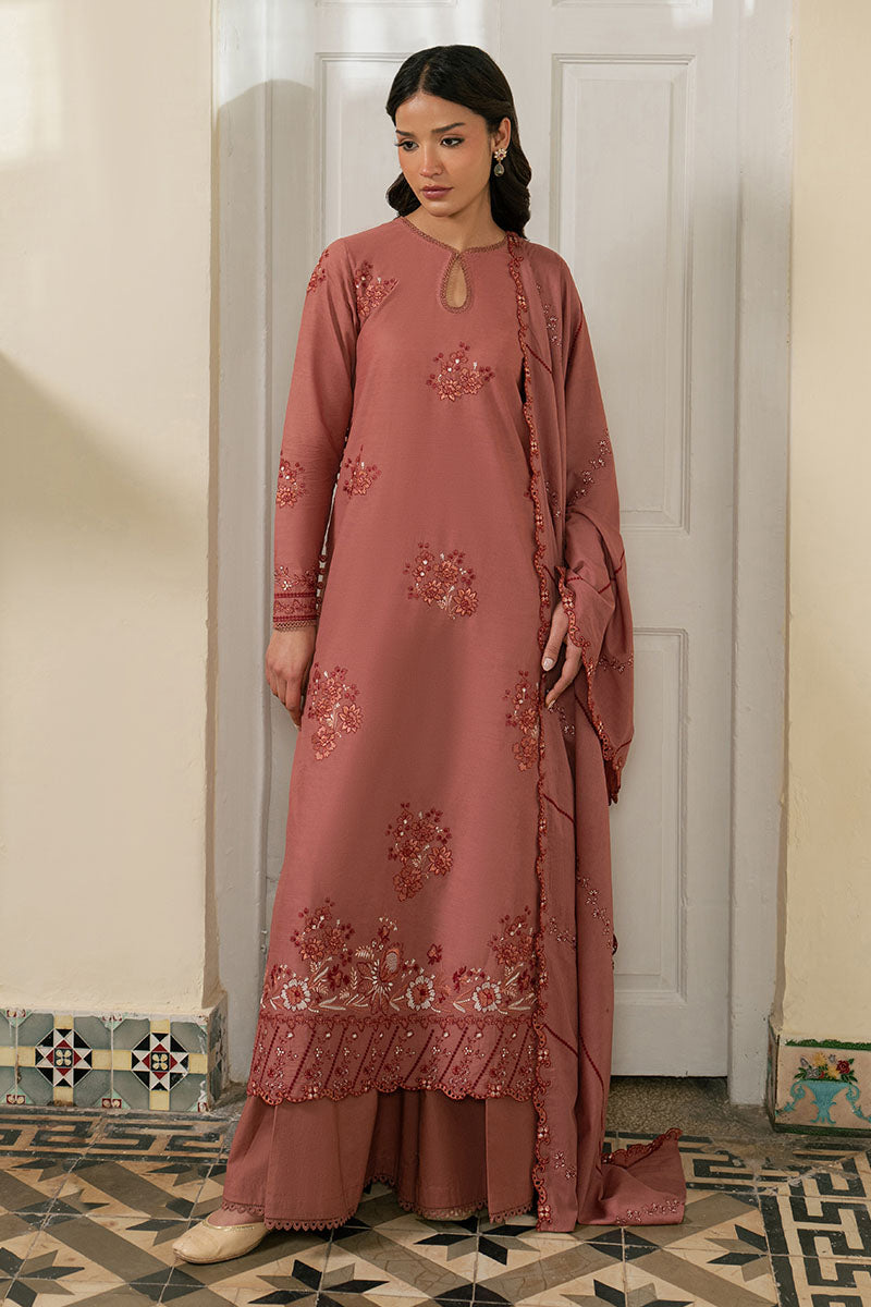 RUSTIC MEADOW- 3PC EMBROIDERED LAWN SUIT