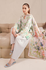 MINTY GLOW-3 PIECE PRINTED LAWN SUIT