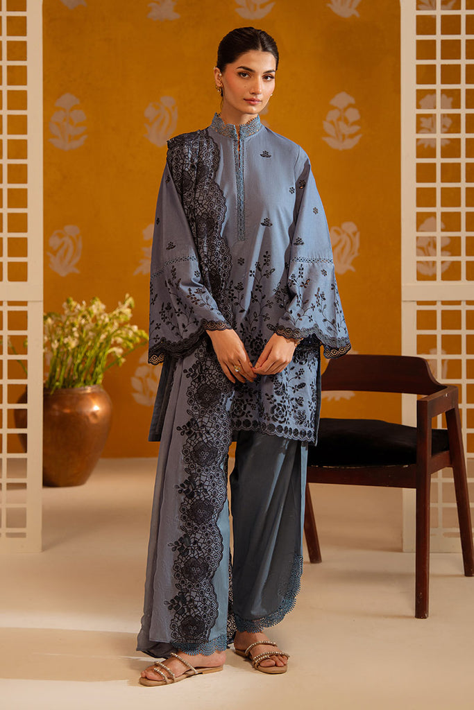 BERYL DUSK-3PC CHIKANKARI SUIT