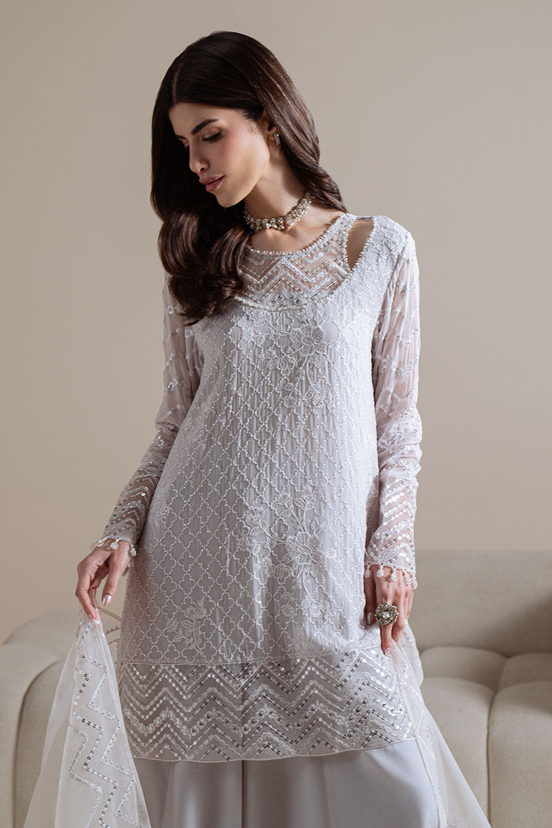 MOONLIT MIST-4PC CHIFFON EMBROIDERED SUIT