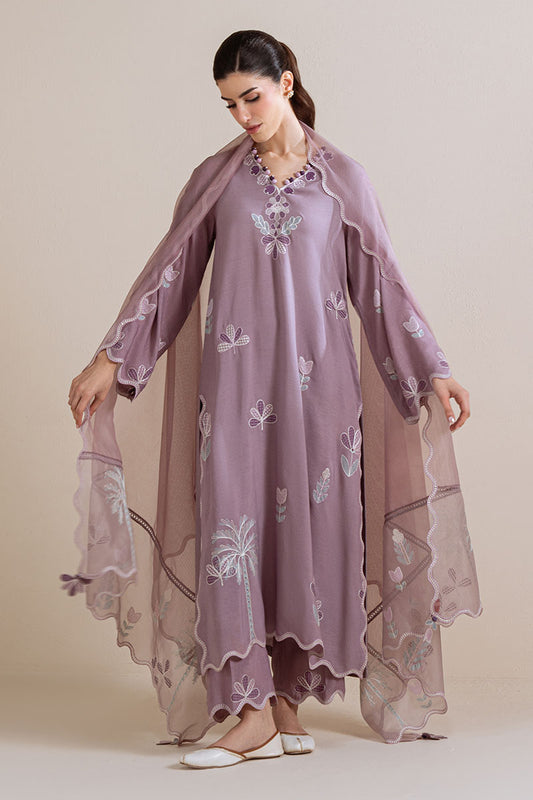 PURPLE HAZE-3PC (SHIRT, TROUSER & DUPATTA)