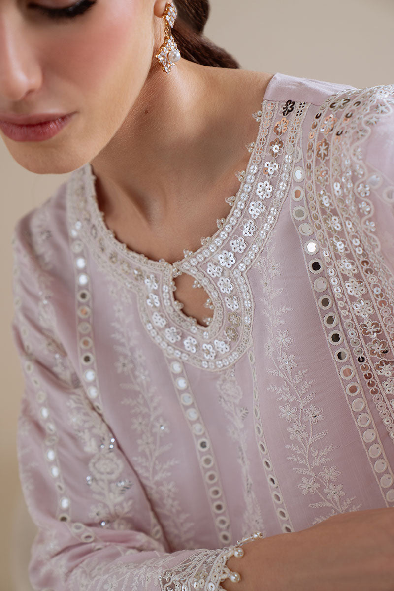 BLUSH AURA-3PC SILK EMBROIDERED SUIT