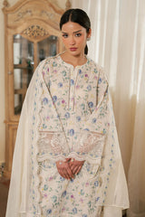 SUMMER GRACE- 3PC EMBROIDERED LAWN SUIT