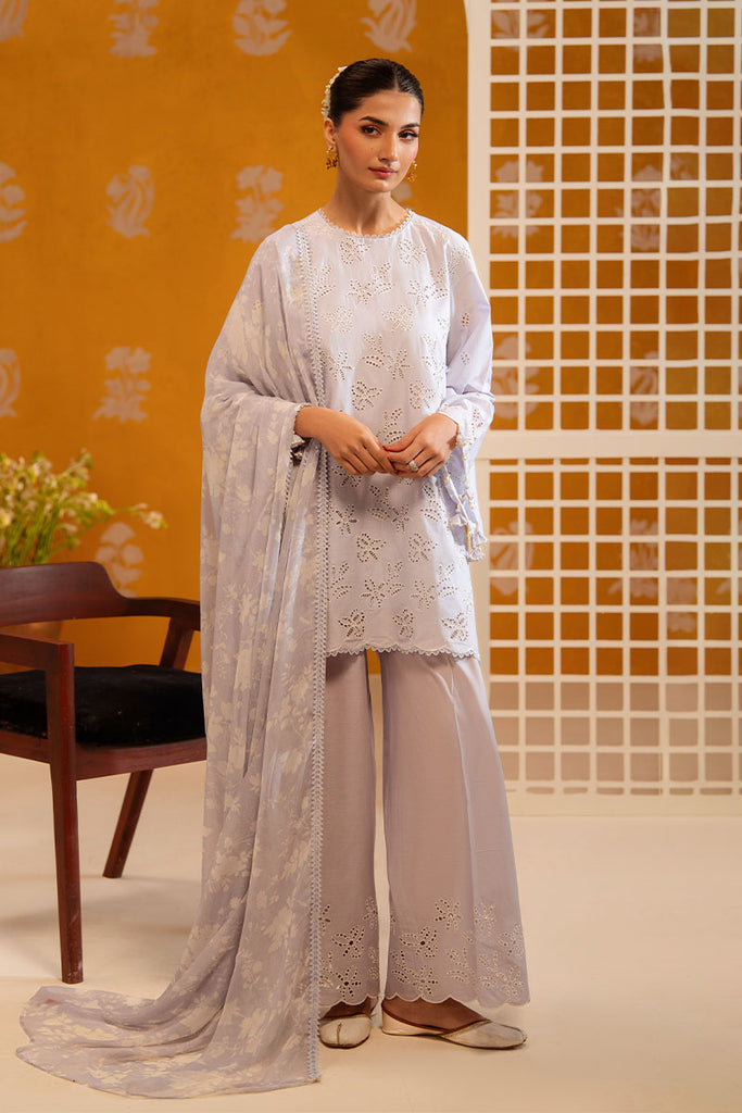 LAVENDER ASH-3PC (SHIRT, TROUSER & DUPATTA)