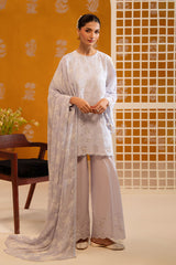 LAVENDER ASH-3PC (SHIRT, TROUSER & DUPATTA)