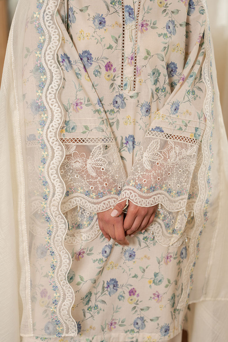 SUMMER GRACE- 3PC EMBROIDERED LAWN SUIT