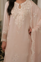 PALE PINK-3PC (SHIRT, TROUSER & DUPATTA)