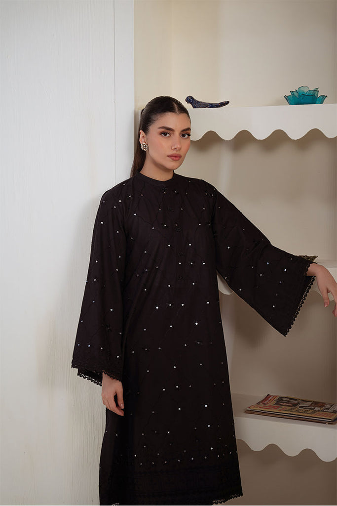 NOIR SPELL EMBROIDERED SHIRT