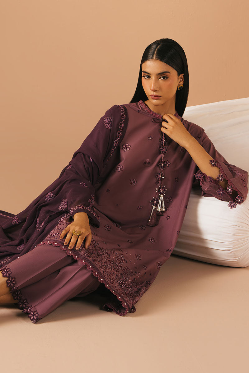 GRAPE AMETHYST- 3PC EMBROIDERED LAWN SUIT