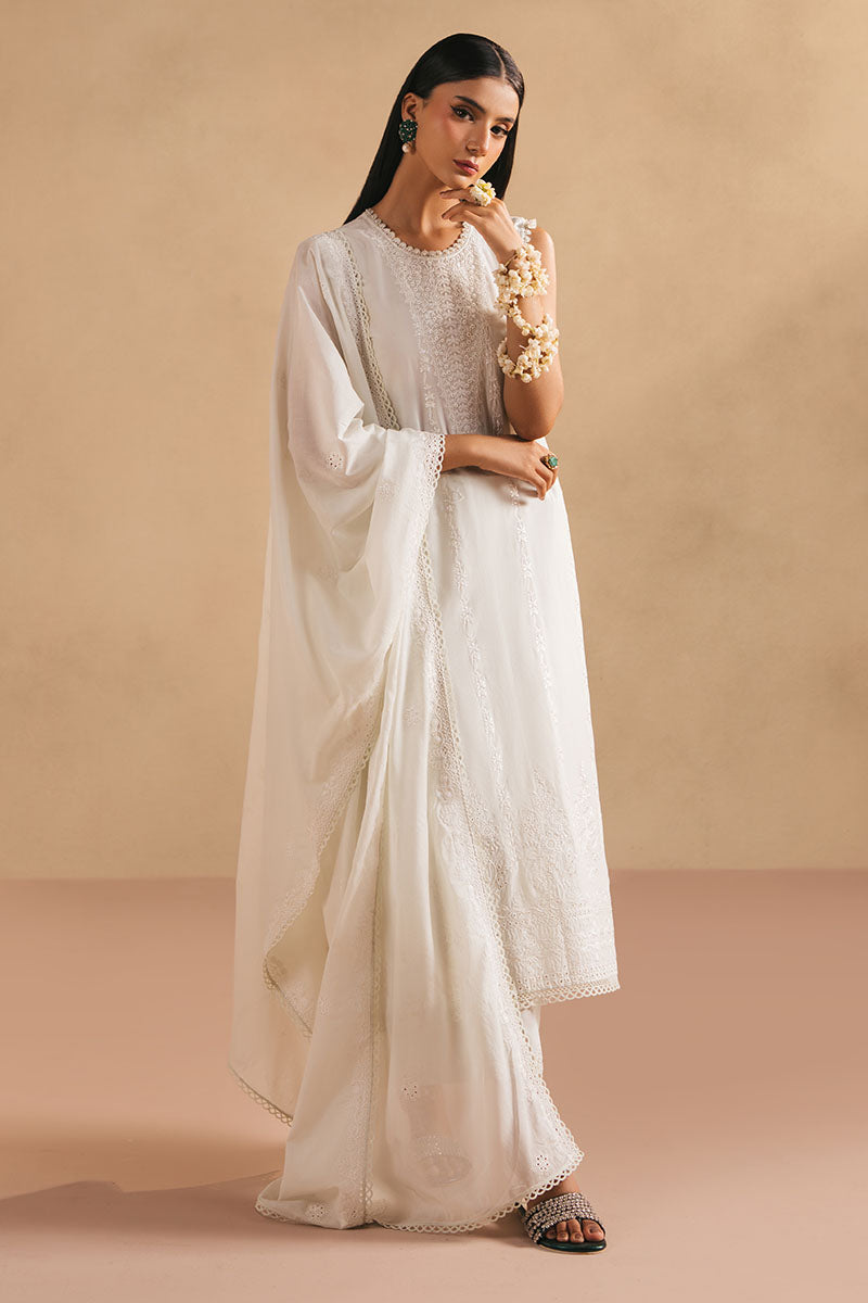 MISTY GREEN- 3PC EMBROIDERED LAWN SUIT