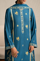 MYSTIC TEAL-3PC (SHIRT, TROUSER & DUPATTA)