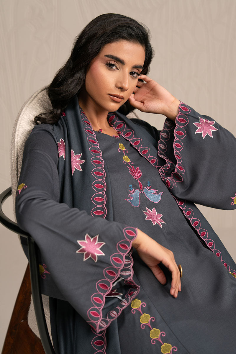 CHARCOAL SPECTRUM-3PC (SHIRT, TROUSER & DUPATTA)