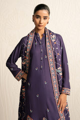 MULBERRY GARNET-3PC (SHIRT, TROUSER & DUPATTA)