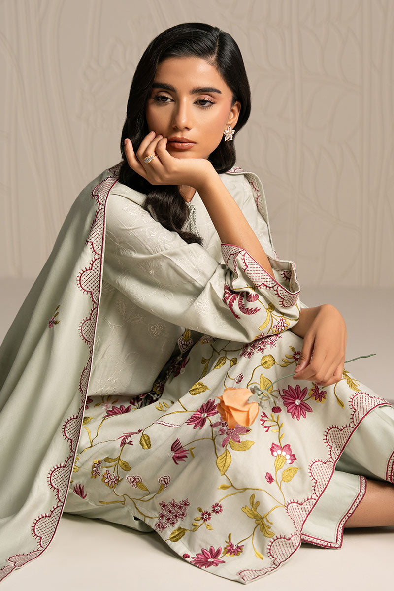 PASTEL GROVE-3PC (SHIRT, TROUSER & DUPATTA)
