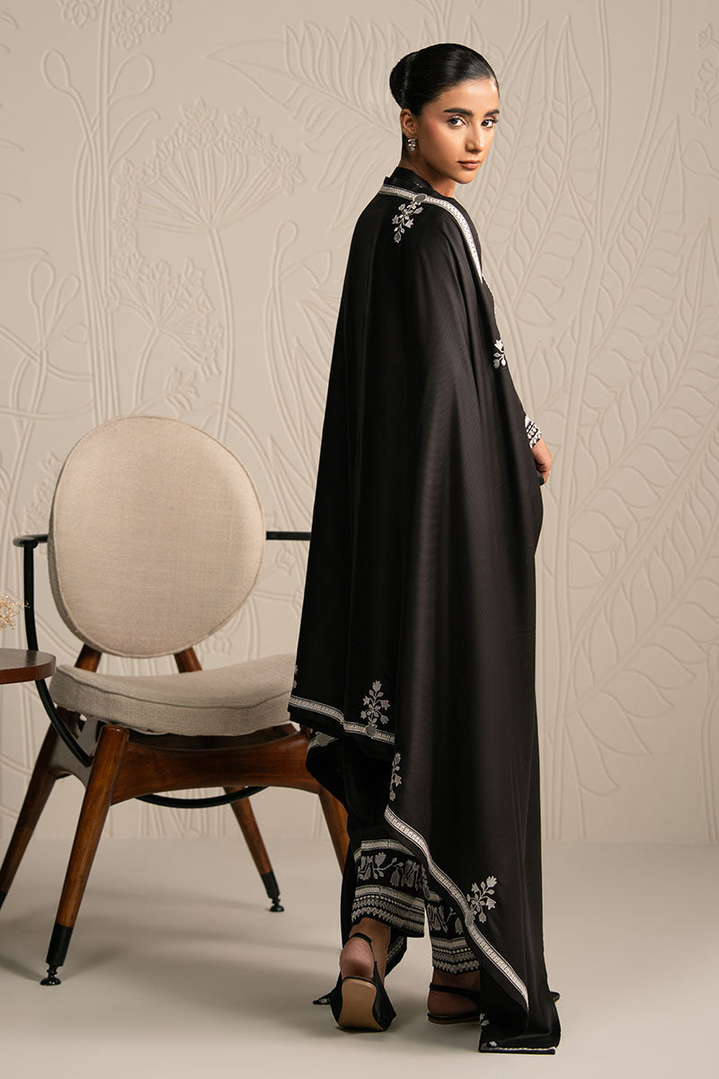 NOIR ECRU-3PC (SHIRT, TROUSER & DUPATTA)